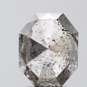 3.88 CT ,9.02*7.4 MM, Octagon shape natural diamond , salt and paper