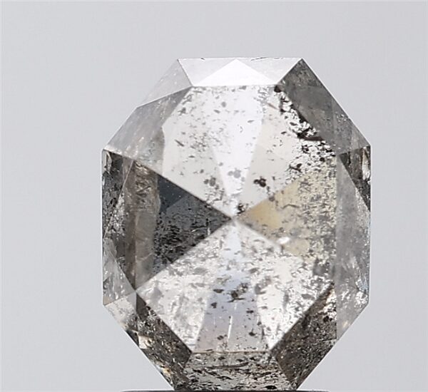 3.88 CT ,9.02*7.4 MM, Octagon shape natural diamond , salt and paper