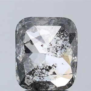2.82 CT , 9.6*8.1 MM, Cushion shape natural diamond , salt and paper