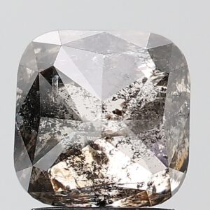2.64 CT , 7.3*7.2 MM, Cushion shape natural diamond , salt and paper