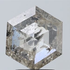 2.08 CT ,9.5*8.1 MM, Hexagon shape natural diamond , salt and paper