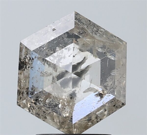 2.08 CT ,9.5*8.1 MM, Hexagon shape natural diamond , salt and paper
