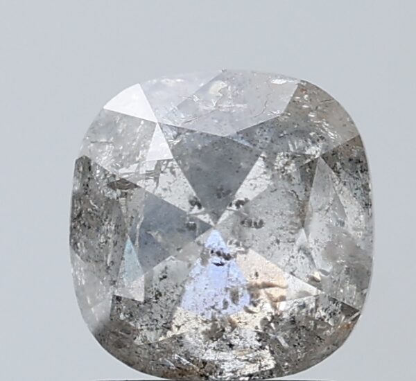 2.14 CT ,7.4*7.2 MM, Cushion shape natural diamond , salt and paper
