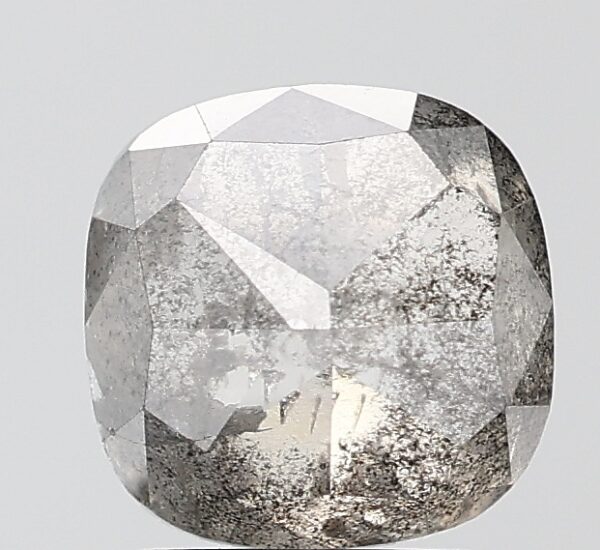 2.54 CT ,7.6*7.6 MM  | Salt And Pepper Diamond | Cuesion Cut Diamond