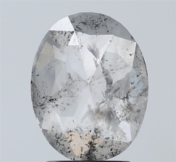3.55 CT ,9.7*7.5 MM, Oval shape natural diamond , salt and paper