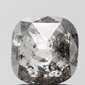 2.01 CT ,7.7*7.4 MM | Salt And Pepper Diamond | Cuesion Cut Diamond