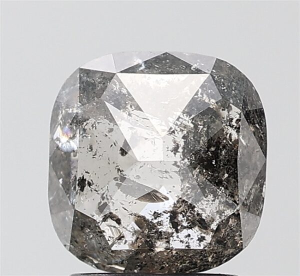 2.01 CT ,7.7*7.4 MM  | Salt And Pepper Diamond | Cuesion Cut Diamond