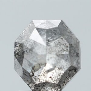 1.90 CT , 6.4*5.0 MM, Octagon shape natural diamond , salt and paper