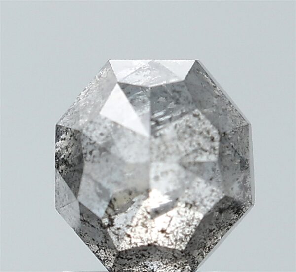 1.90 CT , 6.4*5.0 MM, Octagon shape natural diamond , salt and paper