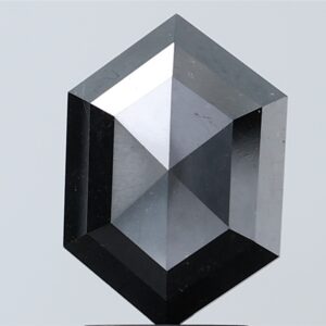 2.74CT , 11.3*7.7 MM , Hexagon shape Treated diamond, Black diamond