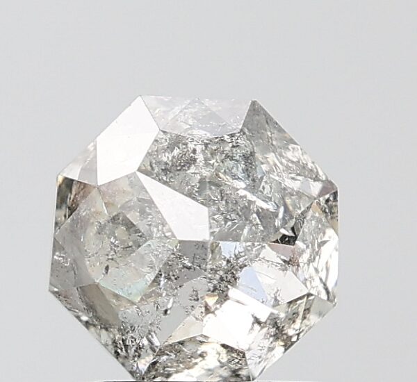 1.86 CT ,6.7*6.7 MM, Octagon shape natural diamond , salt and paper