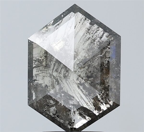 1.90 CT ,11.3*7.9 MM, Hexagon shape natural diamond , salt and paper