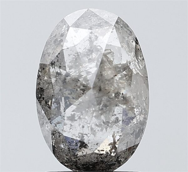 2.11 CT ,9.9*6.8 MM , Oval shape natural diamond , salt and paper