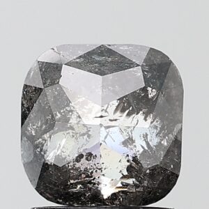 1.63 CT , 6.7*6.7 MM, Cushion shape natural diamond , salt and paper