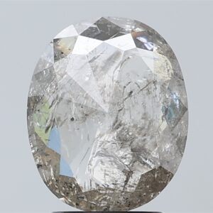 1.76 CT ,9.6*7.8 MM , Oval shape natural diamond , salt and paper