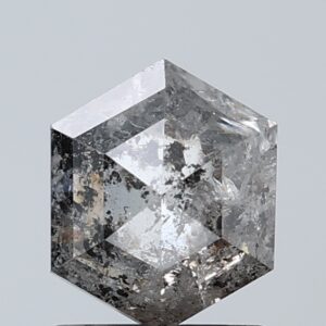 1.60 CT ,7.7*6.3 MM, Hexagon shape natural diamond , salt and paper