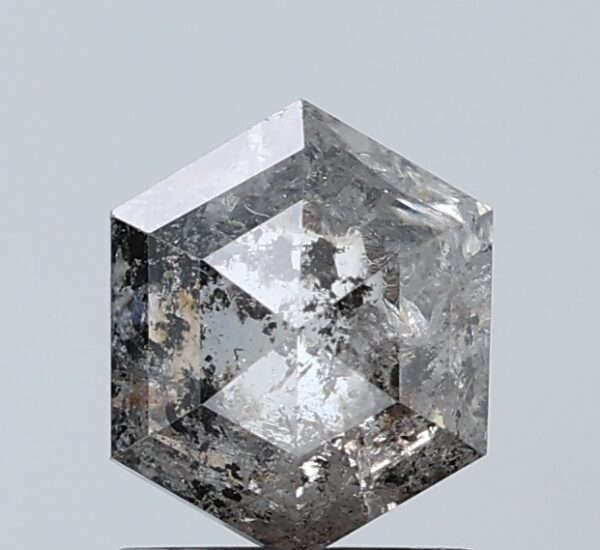 1.60 CT ,7.7*6.3 MM, Hexagon shape natural diamond , salt and paper