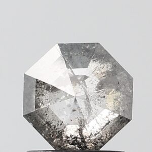 1.39 CT , 6.2*6.2*3.7 MM, Octagon shape natural diamond , salt and paper