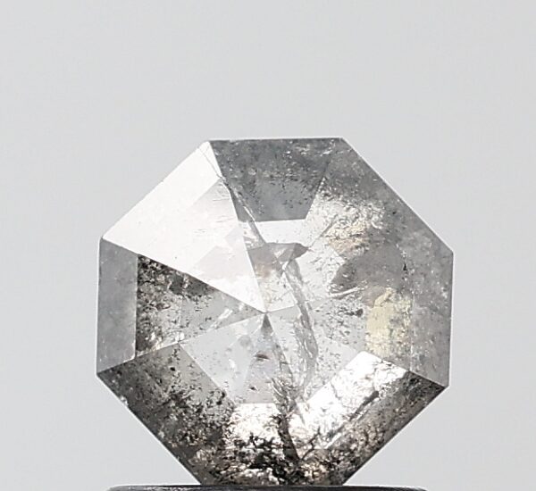 1.39 CT , 6.2*6.2*3.7 MM, Octagon shape natural diamond , salt and paper