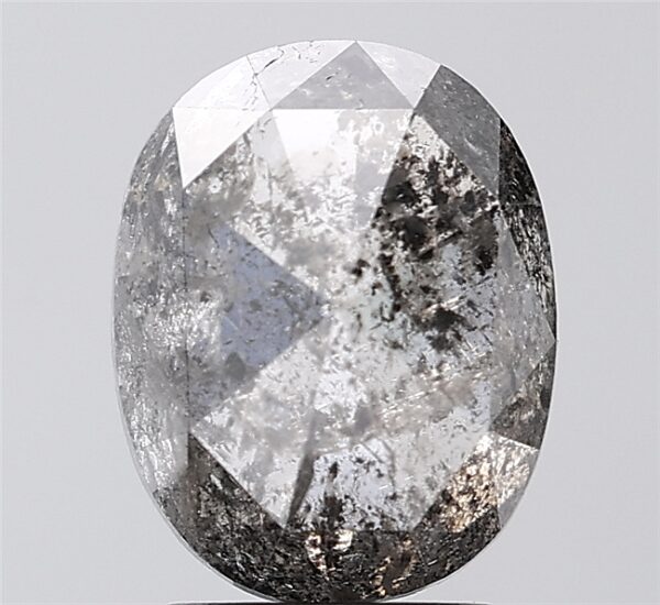 3.71 CT ,10.2*8 MM, Oval shape natural diamond , salt and paper