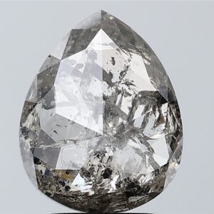 4.35 CT ,10.5*9.2 MM, Pear shape natural diamond , salt and paper