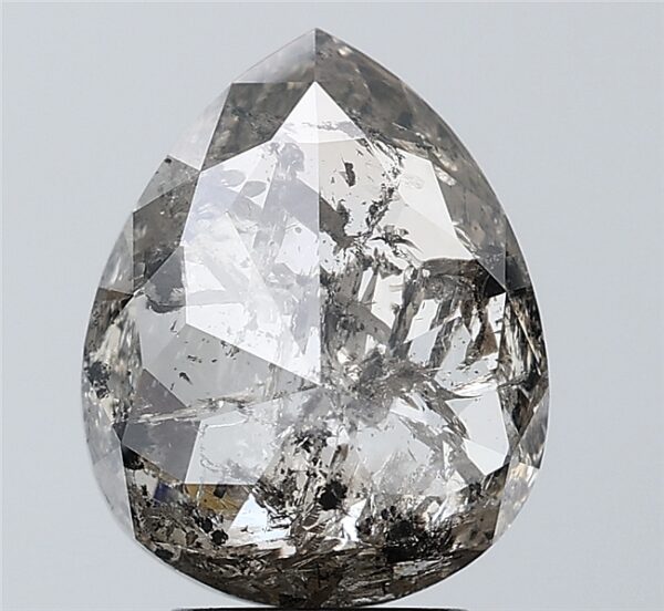 4.35 CT ,10.5*9.2 MM, Pear shape natural diamond , salt and paper