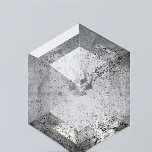 3.10 CT ,9.4*7.2 MM, Hexagon shape natural diamond , salt and paper