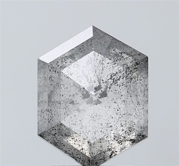 3.10 CT ,9.4*7.2 MM, Hexagon shape natural diamond , salt and paper
