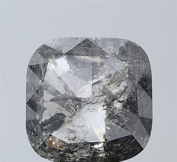 3.51 CT , 9.7*9.0 MM, Cushion shape natural diamond , salt and paper