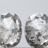 5.82 CT Pair  ,10*7.9 MM, Oval shape natural diamond , salt and paper