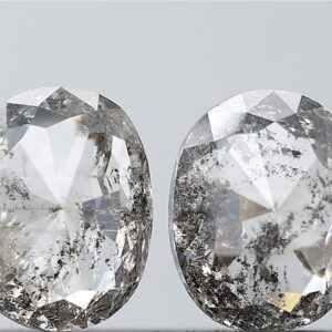 5.82 CT Pair  ,10*7.9 MM, Oval shape natural diamond , salt and paper